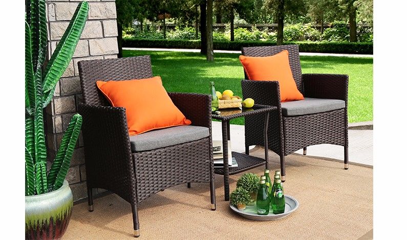  Baner Garden N87 4-Piece Outdoor Veranda Patio Garden  Furniture Cover Set with 600D Durable and Water Resistant Fabric (Grey) :  Patio, Lawn & Garden